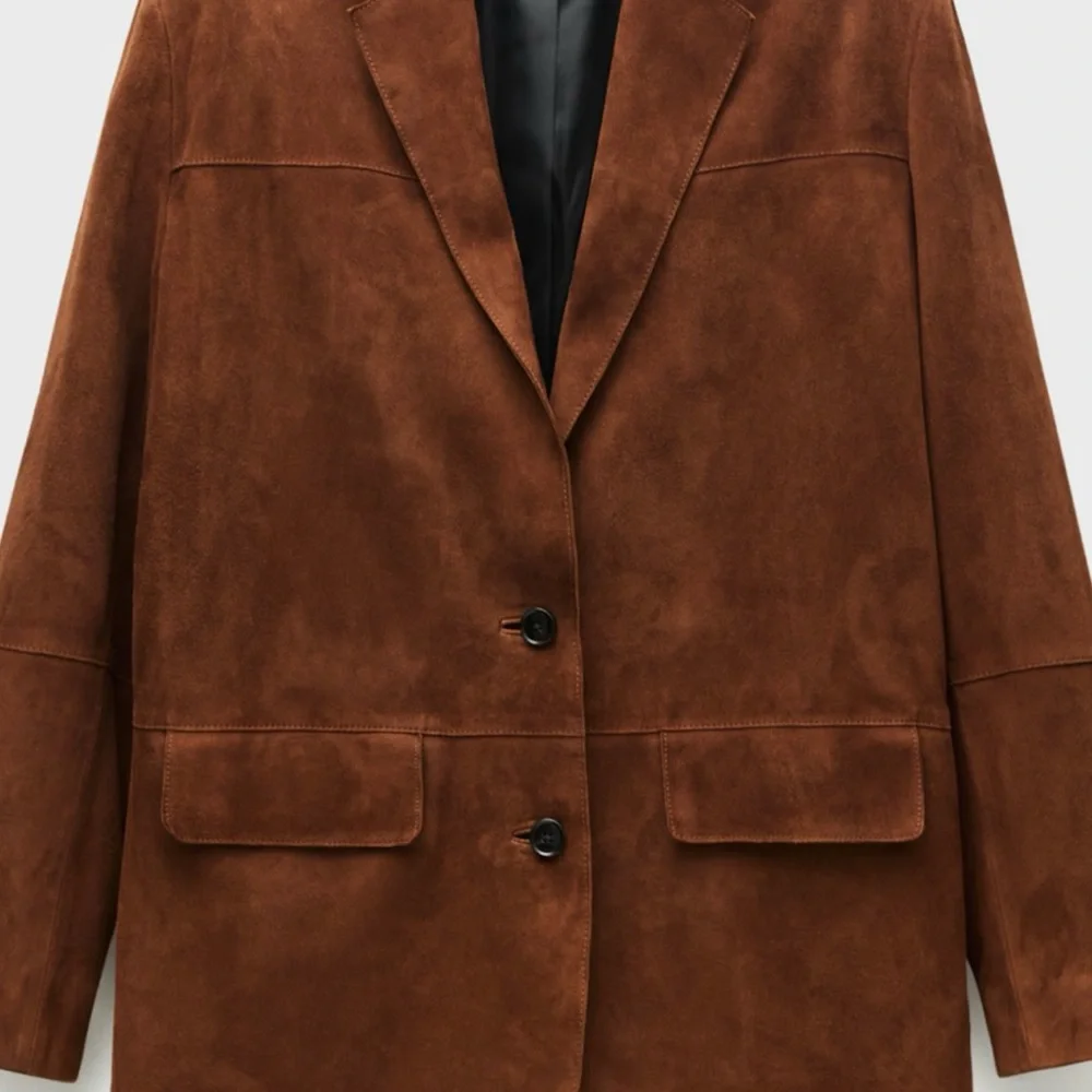 Mango Brown Leather Jacket - Picture 2 of 15